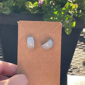 🌿VINTAGE baby blue hoop earrings